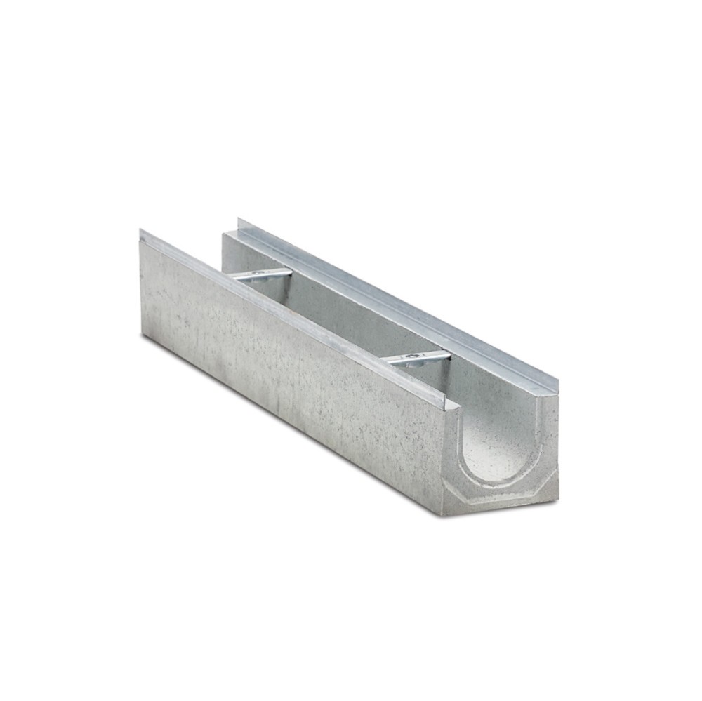 Afvoergeul beton+gietij. rooster kl C BIRCO l=1m H=155mm B=163mm