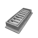 Buse d'égout en fonte B2 C250 - VO=580x180mm H=60mm COPRO