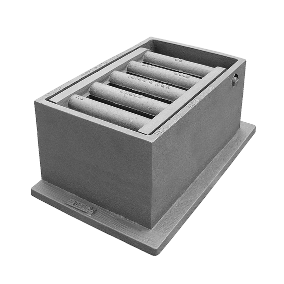 Buse d'égout en fonte B9 D400 - VO=440x265 H=220mm COPRO