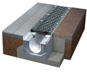 Afvoergeul beton+gietijzer rooster kl C l=1m H=155mm B=163mm 