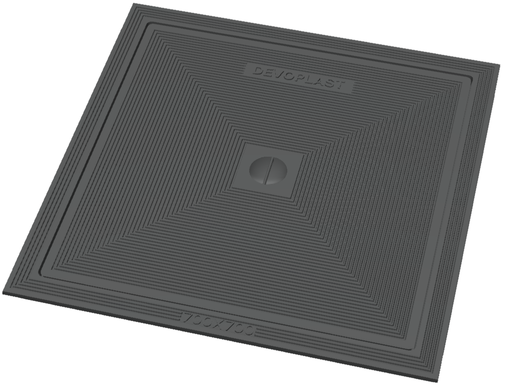Gietijzer deksel enkel 70x70 A15 
