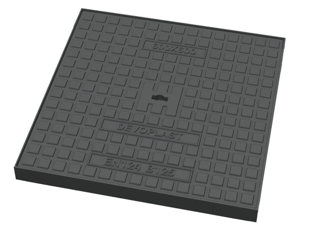 Cast iron lid KM=70x70 VO=60x60 B125