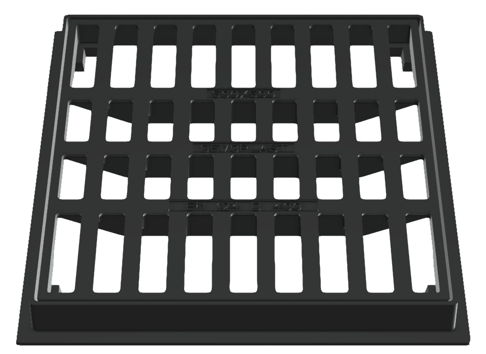 Grille en fonte 50x50cm D400
