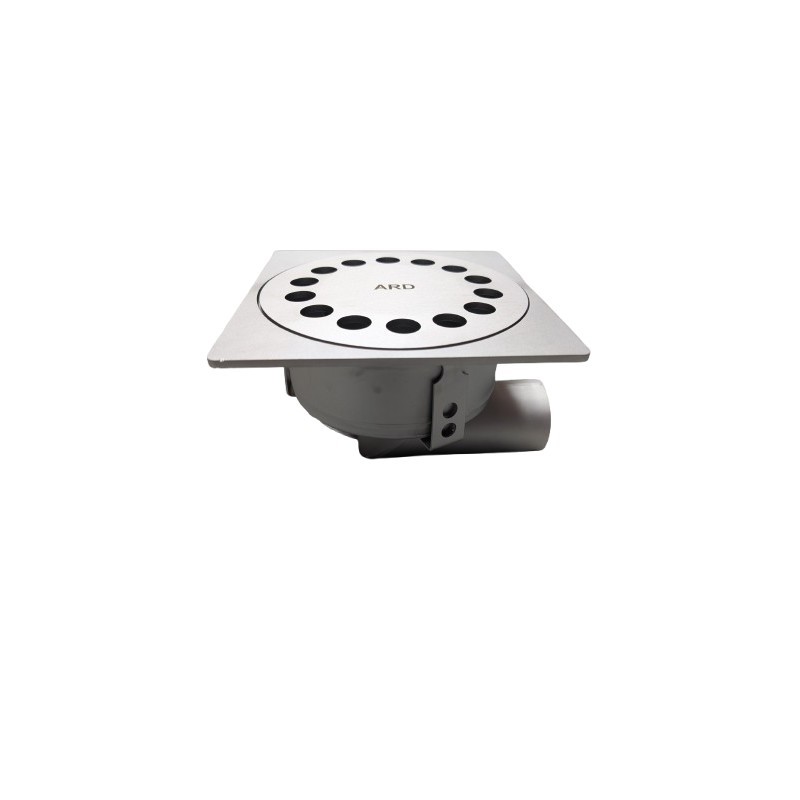 Siphon stainless steel 25x25 M125 with basket H=221mm Horizontal outlet dia 110mm