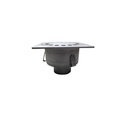 Clock trap stainless steel 30x30 L15 with basket H=116mm Vertical outlet dia 110mm