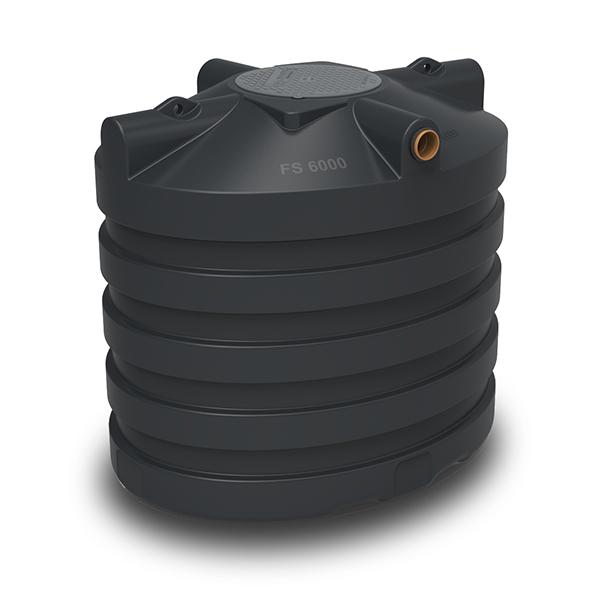 Fosse septique/fosse à eaux pluviales 6000 L TH (235x180xH205) ovale 180kg