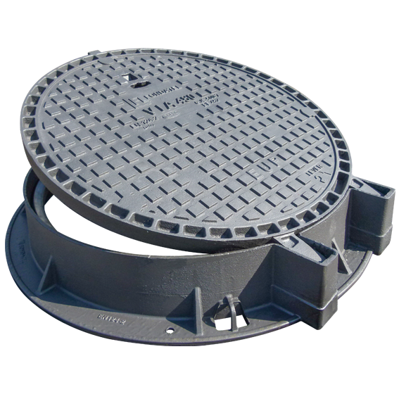 Cast iron roadway cover VIA 480 D400 - RD VO=800mm H=150mm COPRO