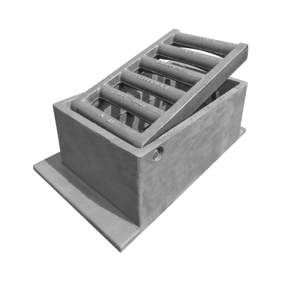 Buse d'égout en fonte B6 D400 - VO=505x305mm H=240mm COPRO