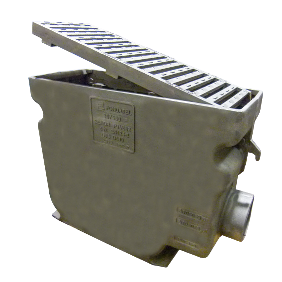 Avaloir en fonte A19B D400 - br=300mm ug=160mm BENOR