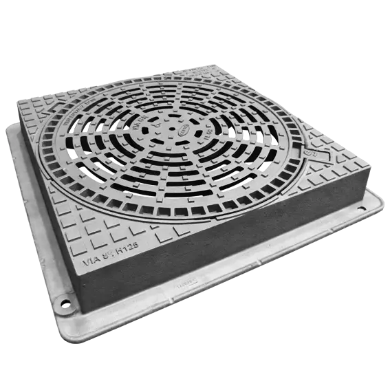 Cast iron road grating VIA GR8L D400 - VK VO=700mm H=125mm COPRO