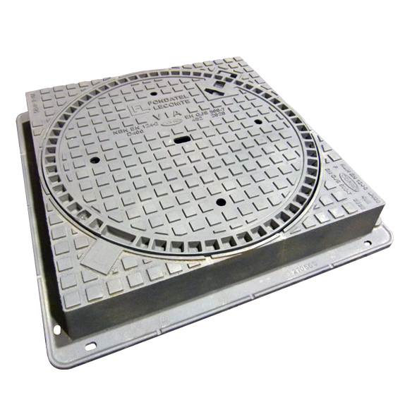 Gietijzer wegenisdeksel T108L D400 - VK D400 VO=700mm H=200mm nt-scharnierend COPRO