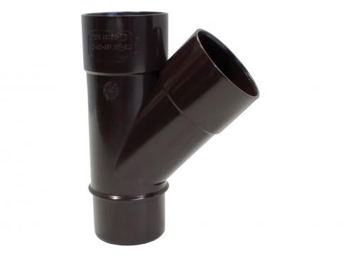 PVC T-stuk dia 80 45° 2xMSP antraciet grijs