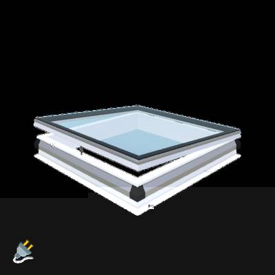 Glaskoepel iWindow3 80x180 Zonwerend Opengaand elektrisch incl. PVC-opstand 20/00 EP
