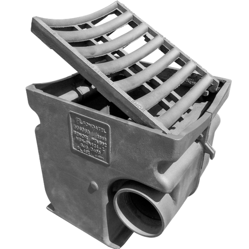 Cast iron street gully A7B D400 - br=500mm ug=160mm BENOR