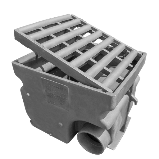 Cast iron street gully A9B D400 - br=500mm side outlet=160mm BENOR (105045LP0)