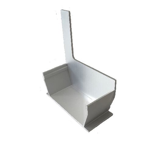 [ARDRAINSRA] Gouttière alu+ fente alu 2cm arrêt à droite
