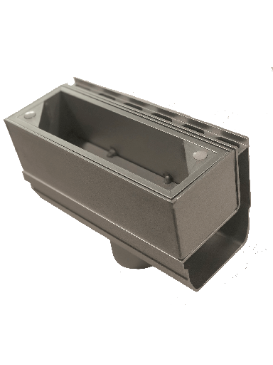 [ARDRAINTLVA] Aluminium afvoergeul met zijspleet 2cm toezichtluik dia 75 onder