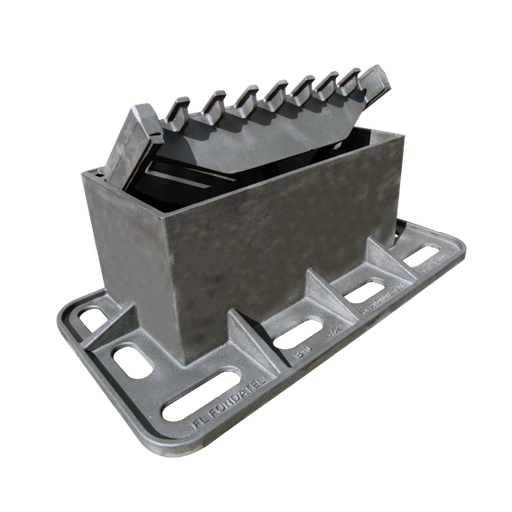 Gietijzer rioolmond B10 D400 VO=511x252mm H=240mm BENOR 