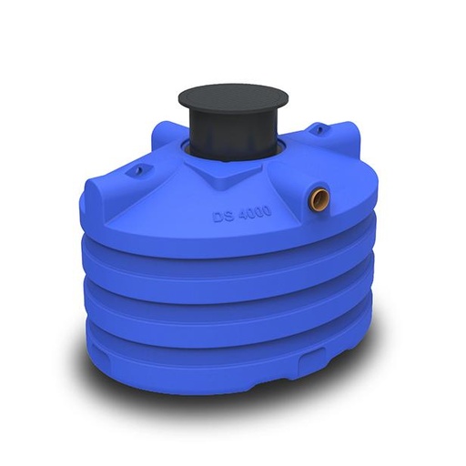 [DS4000TH] Fosse septique/eau de pluie 4000 L TH premium bleu avec rehausse (230x180xH145) ovale 140kg