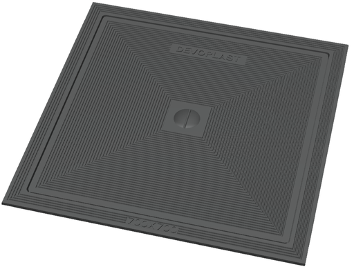 [GDE70] Gietijzer deksel enkel KM=70x70 VO=60x60 A15 