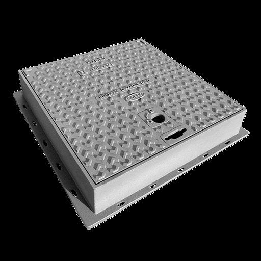 [HYL60] Cast iron hydraulic supervision hatch HYL60 D400 - VO=500x500mm KM=665x665mm H=100mm COPRO