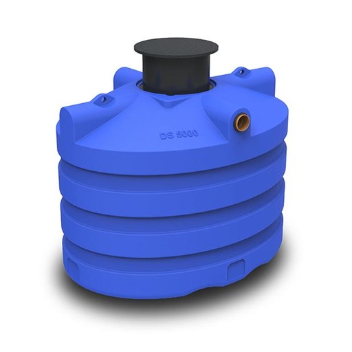 [SEP500B] Fosse septique/eau de pluie 5000l premium bleu avec rehausse + couvercle (235x180xH174) 175kg