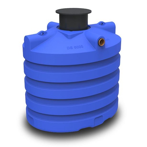 [SP6000PR] Septic/rainwater tank 6000 L premium blue with elevator (235x180xH205) oval 180kg