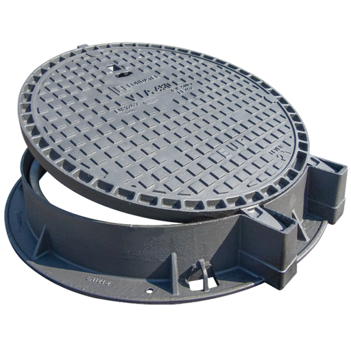 [VIA480] Cast iron roadway cover VIA 480 D400 - RD VO=800mm H=150mm COPRO